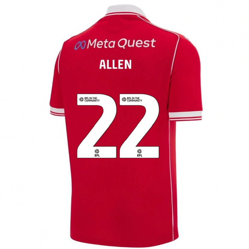 Danxen Damen Keren Allen #22 Rot Weiß Heimtrikot Trikot 2025/26 T-Shirt Schweiz