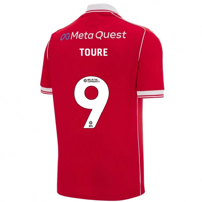Danxen Damen Yassine Touré #9 Rot Weiß Heimtrikot Trikot 2025/26 T-Shirt Schweiz