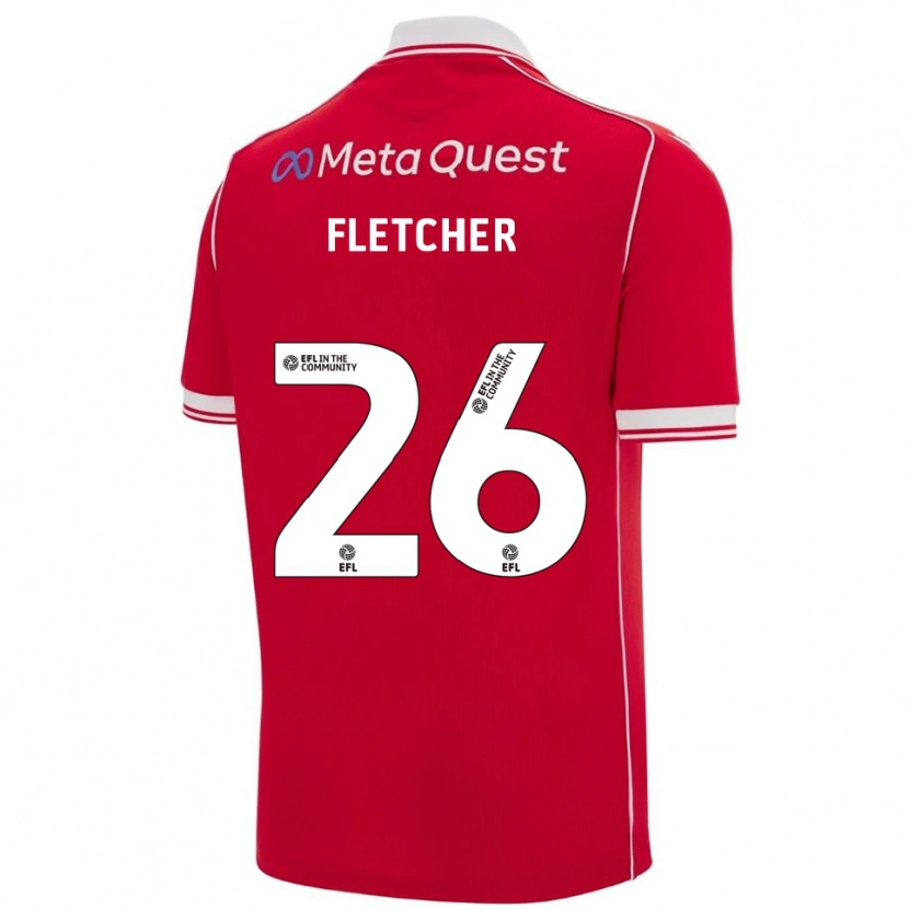 Danxen Damen Steven Fletcher #26 Rot Weiß Heimtrikot Trikot 2025/26 T-Shirt Schweiz