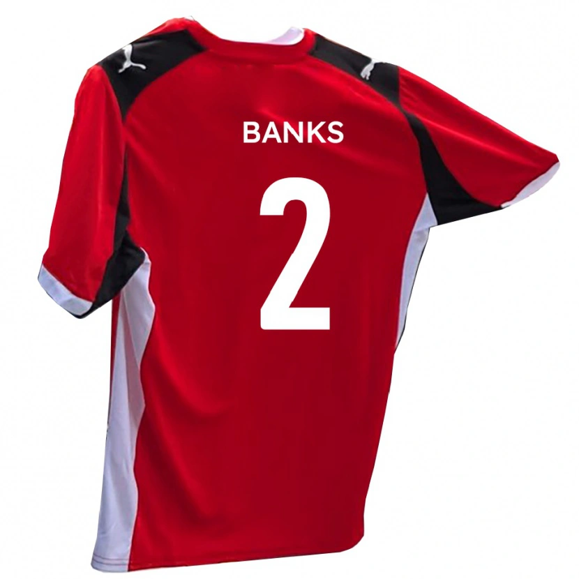 Danxen Damen Lewis Banks #2 Rot Weiß Heimtrikot Trikot 2025/26 T-Shirt Schweiz