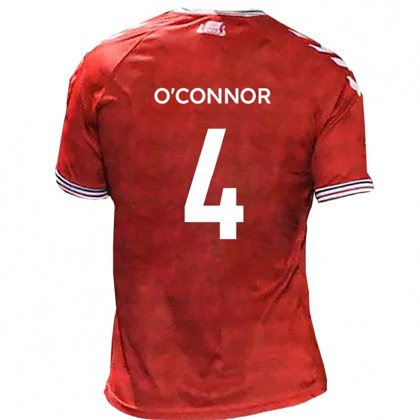 Danxen Damen Darragh O'connor #4 Rot Weiß Heimtrikot Trikot 2025/26 T-Shirt Schweiz