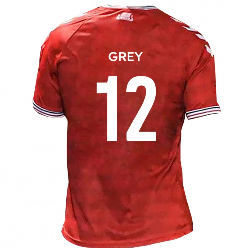 Danxen Damen Joe Grey #12 Rot Weiß Heimtrikot Trikot 2025/26 T-Shirt Schweiz