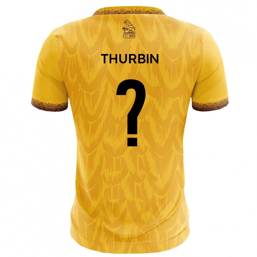 Danxen Damen Johnny Thurbin #0 Gelb Braun Heimtrikot Trikot 2025/26 T-Shirt Schweiz