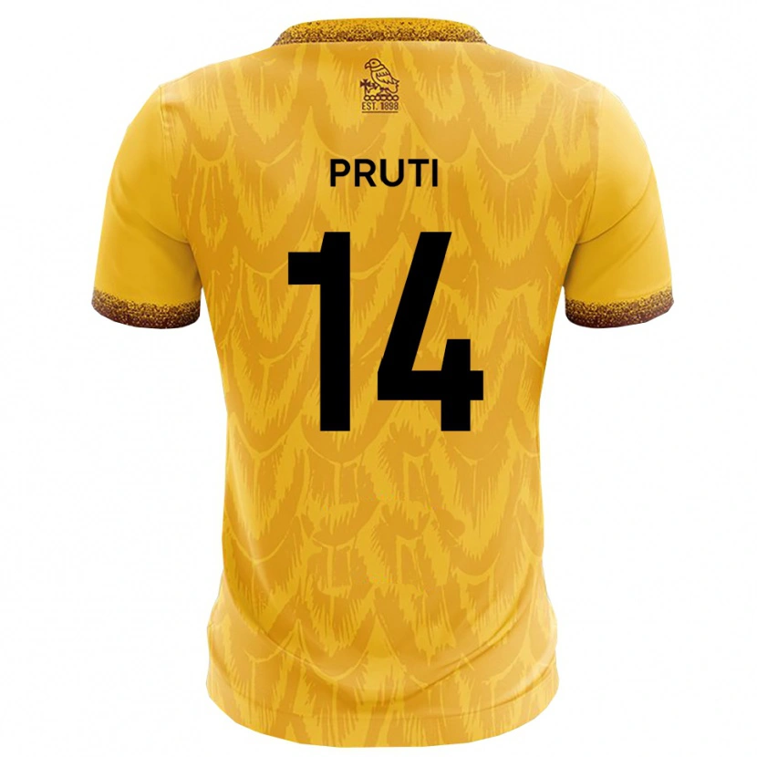 Danxen Damen Edon Pruti #14 Gelb Braun Heimtrikot Trikot 2025/26 T-Shirt Schweiz