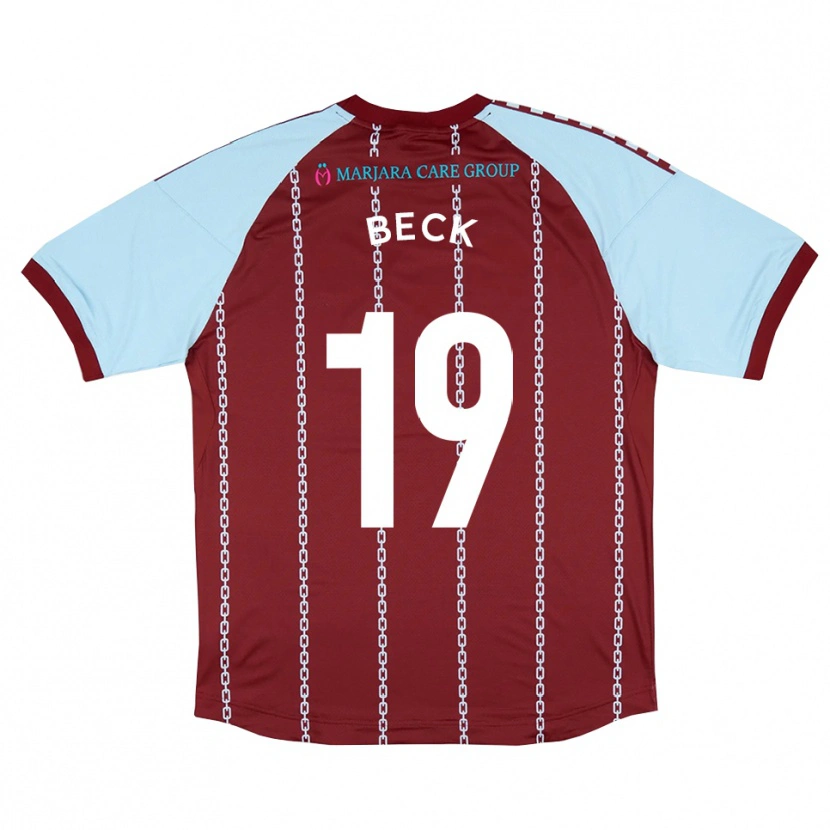 Danxen Damen Mark Beck #19 Himmelblau Rostrot Heimtrikot Trikot 2025/26 T-Shirt Schweiz
