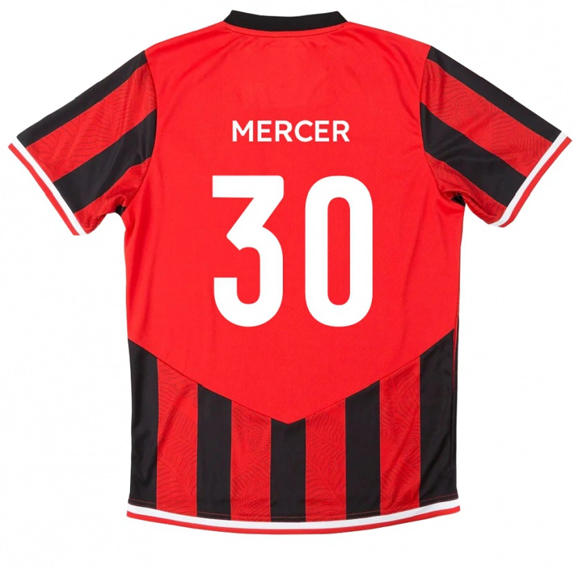 Danxen Damen Nathan Mercer #30 Rot Schwarz Heimtrikot Trikot 2025/26 T-Shirt Schweiz