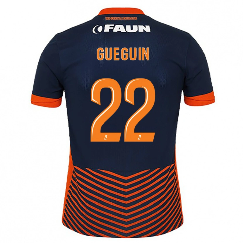 Danxen Damen Axel Guéguin #22 Mitternachtsblau Orange Heimtrikot Trikot 2025/26 T-Shirt Schweiz