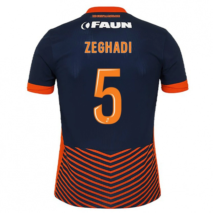 Danxen Damen Mohamed Zeghadi #5 Mitternachtsblau Orange Heimtrikot Trikot 2025/26 T-Shirt Schweiz