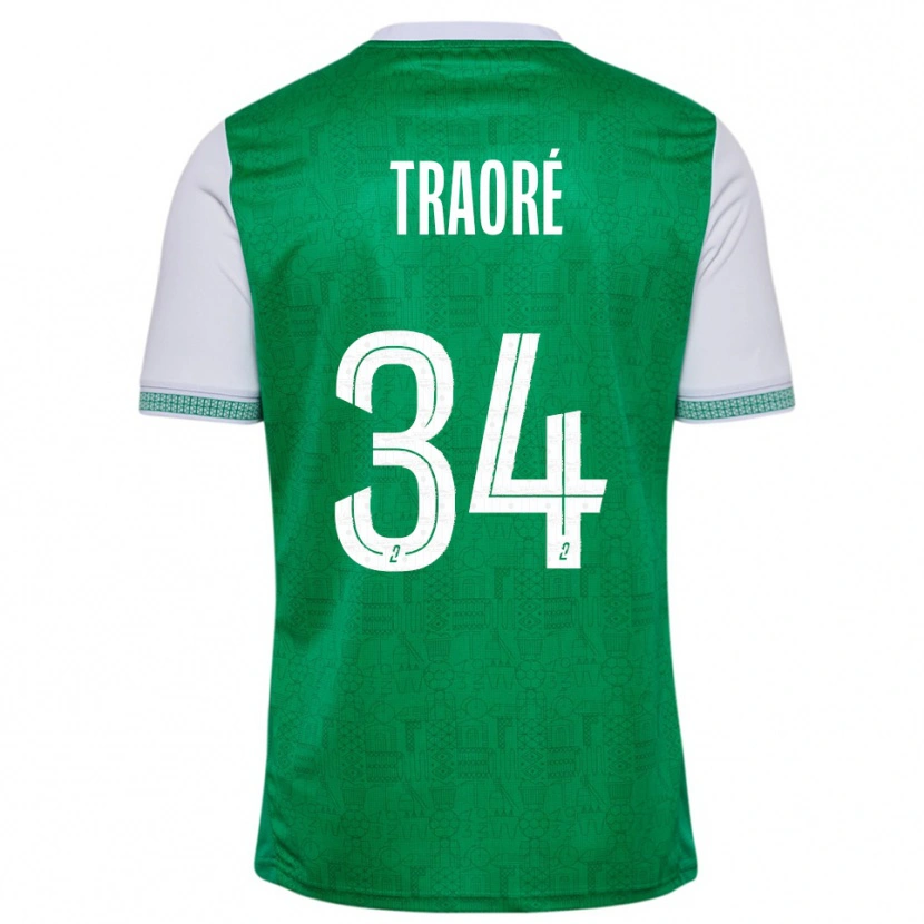 Danxen Damen Lassana Traoré #34 Grün Weiß Heimtrikot Trikot 2025/26 T-Shirt Schweiz
