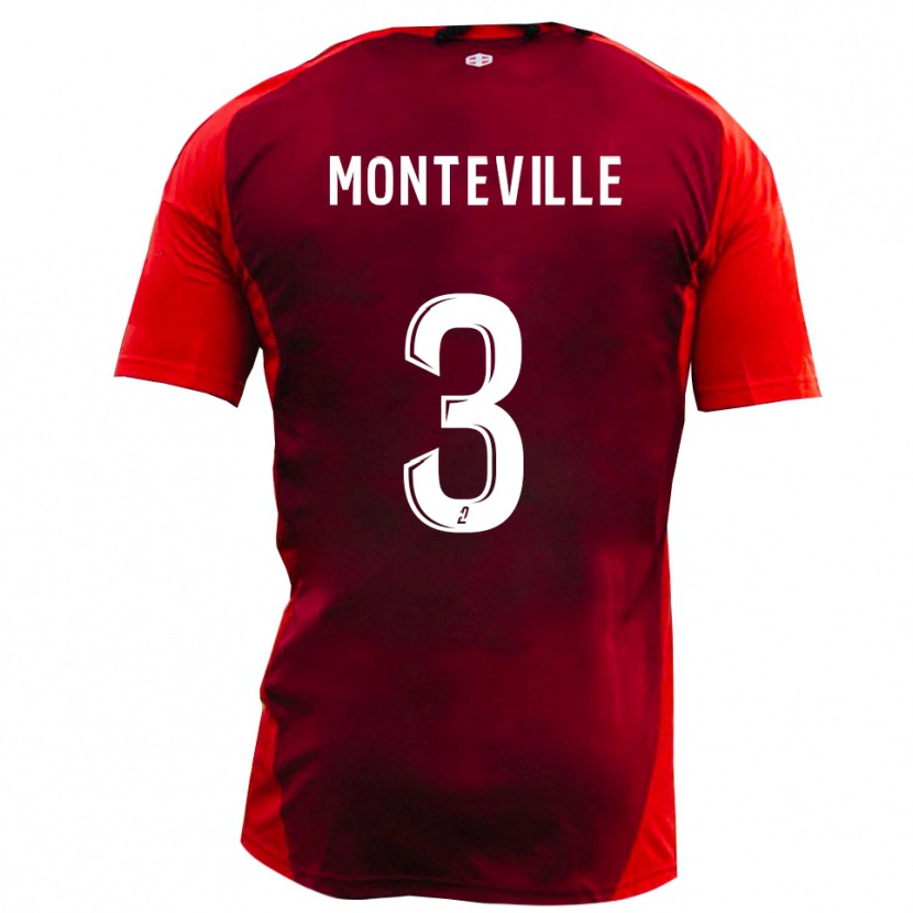 Danxen Damen Idriss Monteville #3 Rot Burgund Heimtrikot Trikot 2025/26 T-Shirt Schweiz