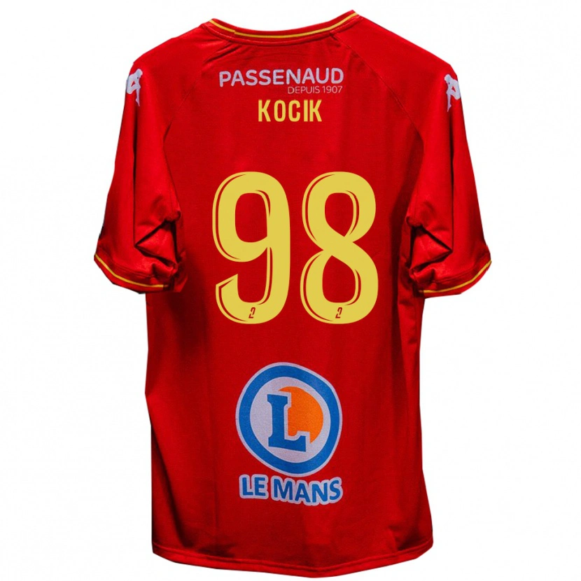 Danxen Damen Nicolas Kocik #98 Rot Gelb Heimtrikot Trikot 2025/26 T-Shirt Schweiz