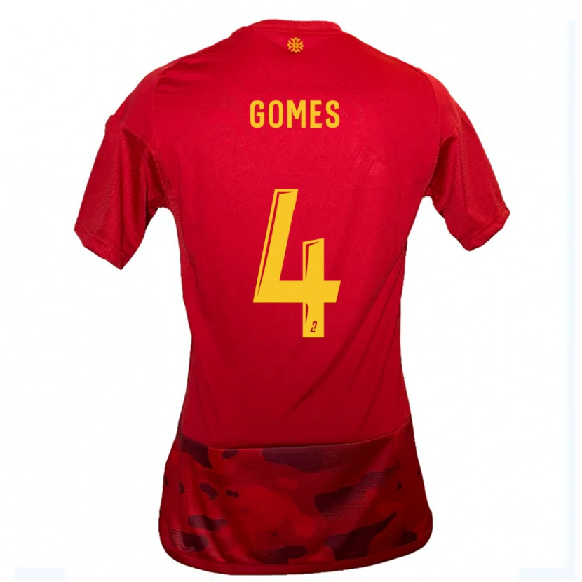 Danxen Damen Paul Gomes #4 Rot Gelb Heimtrikot Trikot 2025/26 T-Shirt Schweiz