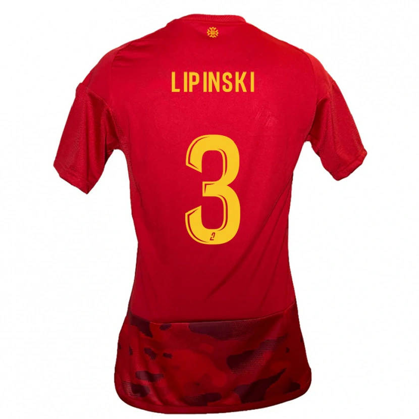 Danxen Damen Raphaël Lipinski #3 Rot Gelb Heimtrikot Trikot 2025/26 T-Shirt Schweiz