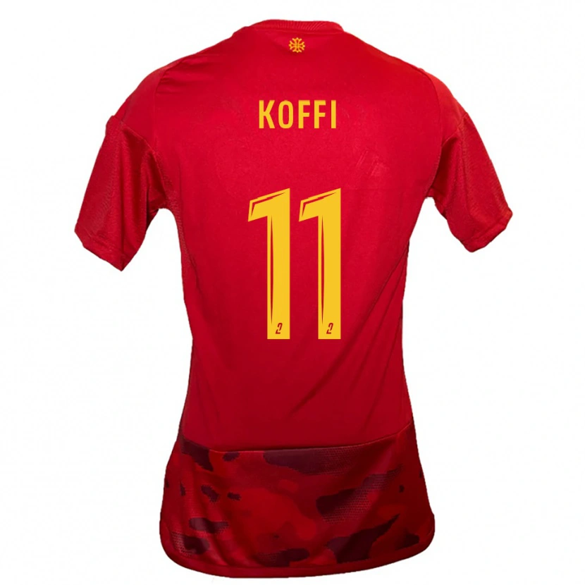 Danxen Damen William Koffi #11 Rot Gelb Heimtrikot Trikot 2025/26 T-Shirt Schweiz