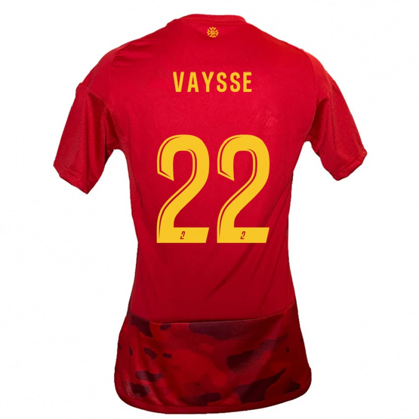 Danxen Damen Sophie Vaysse #22 Rot Gelb Heimtrikot Trikot 2025/26 T-Shirt Schweiz