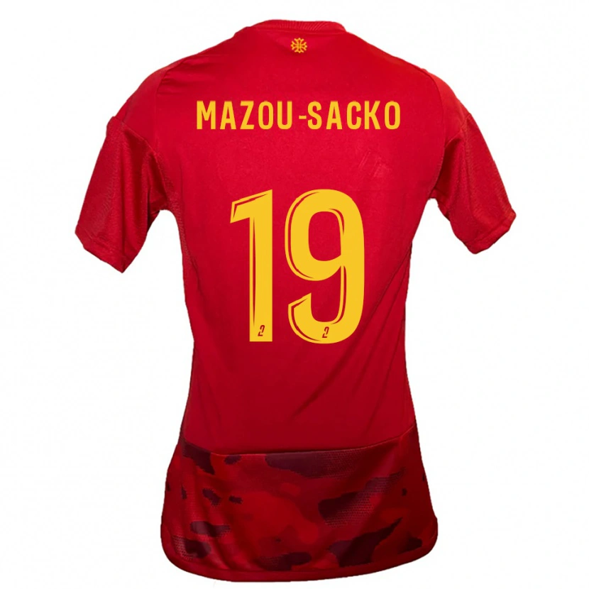 Danxen Damen Derek Mazou-Sacko #19 Rot Gelb Heimtrikot Trikot 2025/26 T-Shirt Schweiz