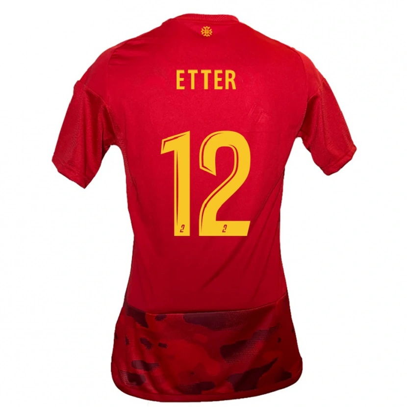 Danxen Damen Nans Etter #12 Rot Gelb Heimtrikot Trikot 2025/26 T-Shirt Schweiz
