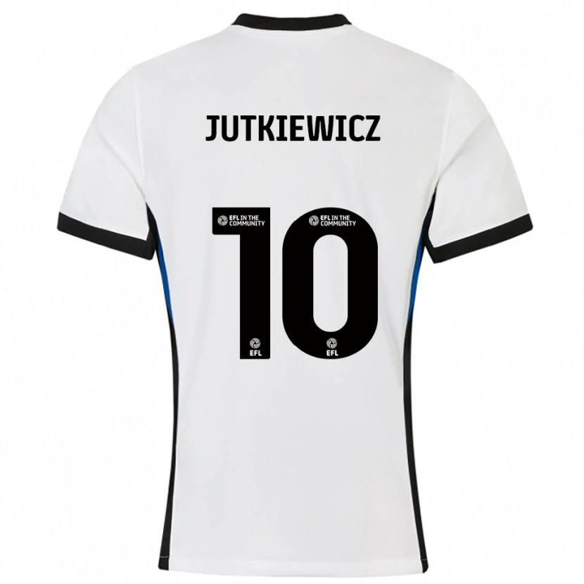 Danxen Damen Lukas Jutkiewicz #10 Weiß Blau Auswärtstrikot Trikot 2025/26 T-Shirt Schweiz