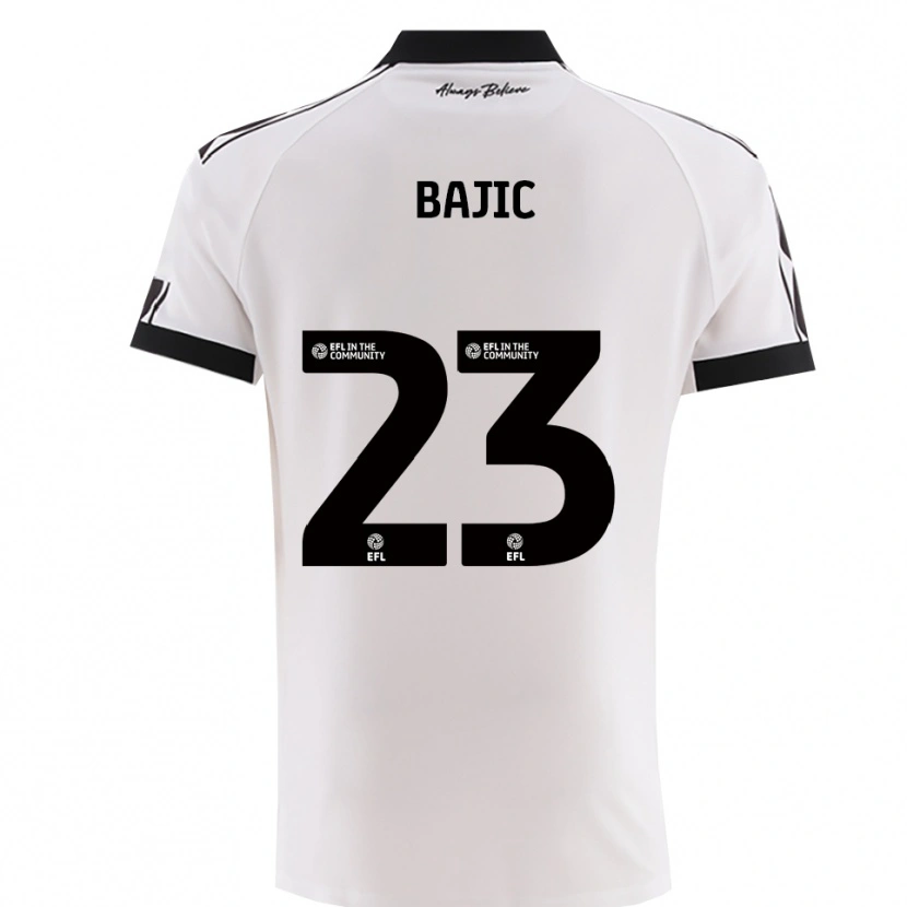 Danxen Damen Stefan Bajic #23 Weiß Schwarz Auswärtstrikot Trikot 2025/26 T-Shirt Schweiz