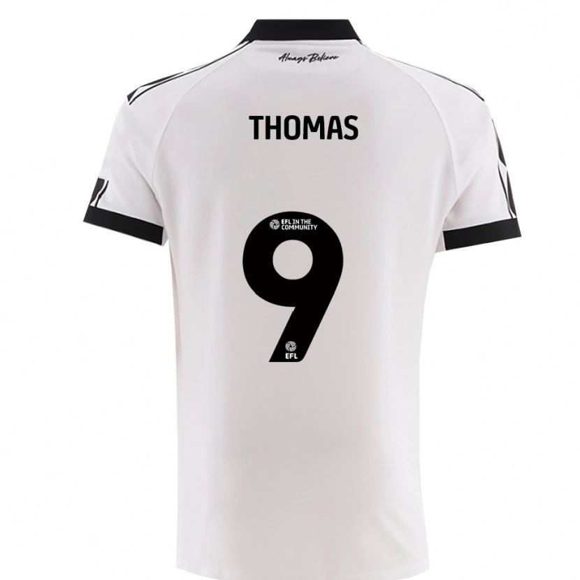 Danxen Damen Olly Thomas #9 Weiß Schwarz Auswärtstrikot Trikot 2025/26 T-Shirt Schweiz
