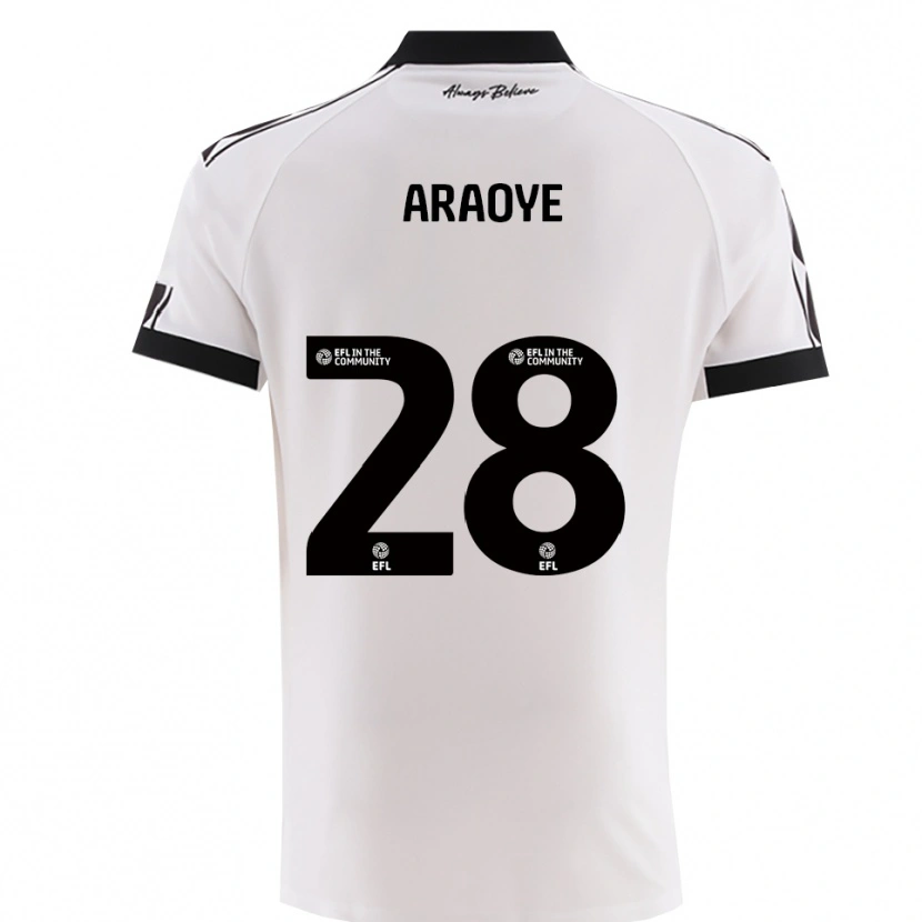Danxen Damen Raphael Araoye #28 Weiß Schwarz Auswärtstrikot Trikot 2025/26 T-Shirt Schweiz