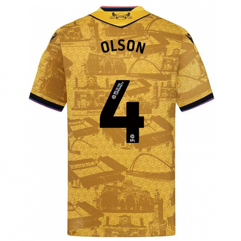 Danxen Damen Charlie Olson #4 Gold Schwarz Auswärtstrikot Trikot 2025/26 T-Shirt Schweiz