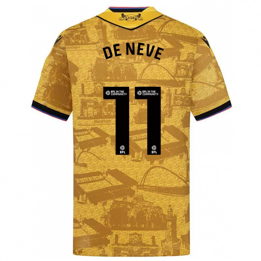 Danxen Damen Dion De Neve #11 Gold Schwarz Auswärtstrikot Trikot 2025/26 T-Shirt Schweiz