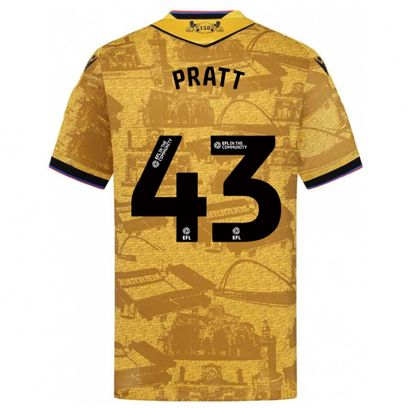 Danxen Damen George Pratt #43 Gold Schwarz Auswärtstrikot Trikot 2025/26 T-Shirt Schweiz