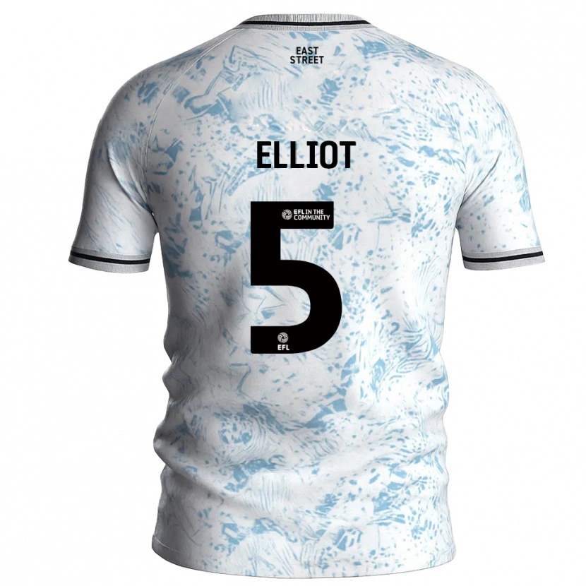 Danxen Damen Tate Elliot #5 Weiß Himmelblau Auswärtstrikot Trikot 2025/26 T-Shirt Schweiz