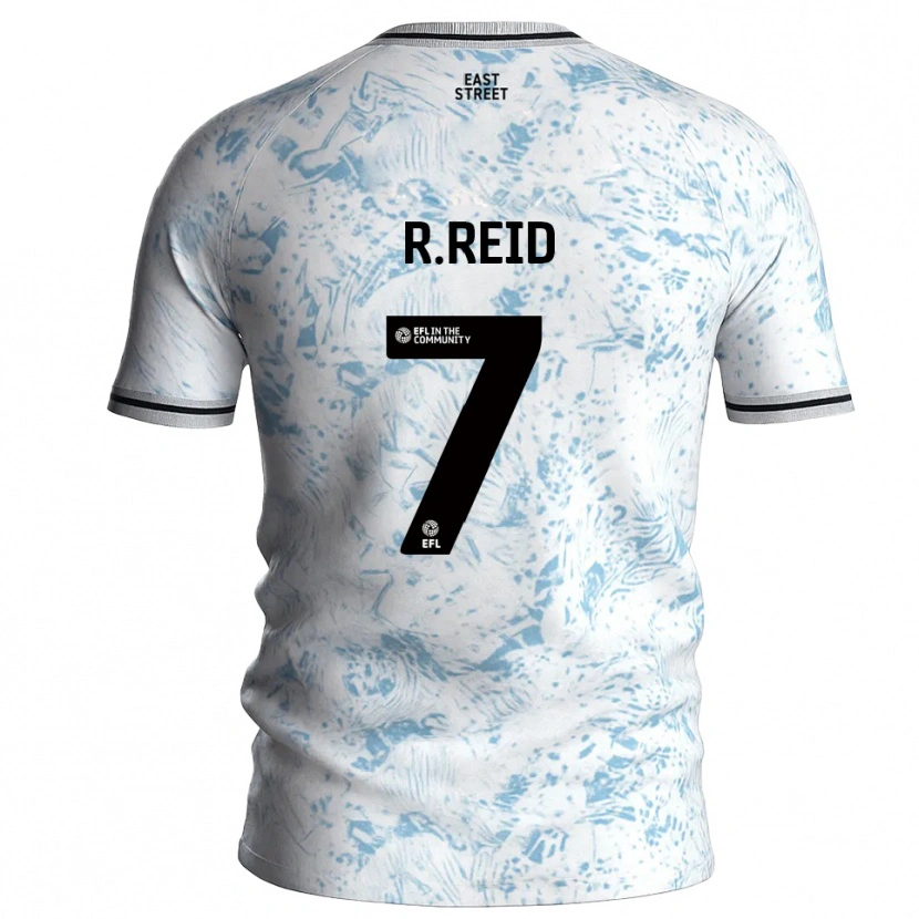 Danxen Damen Reuben Reid #7 Weiß Himmelblau Auswärtstrikot Trikot 2025/26 T-Shirt Schweiz