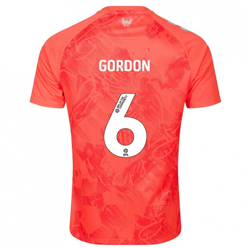Danxen Damen Joshua Gordon #6 Orange Weiß Auswärtstrikot Trikot 2025/26 T-Shirt Schweiz