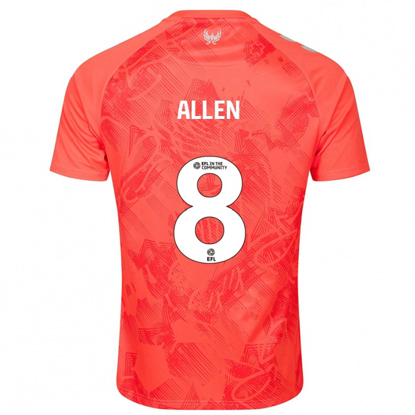 Danxen Damen Jamie Allen #8 Orange Weiß Auswärtstrikot Trikot 2025/26 T-Shirt Schweiz