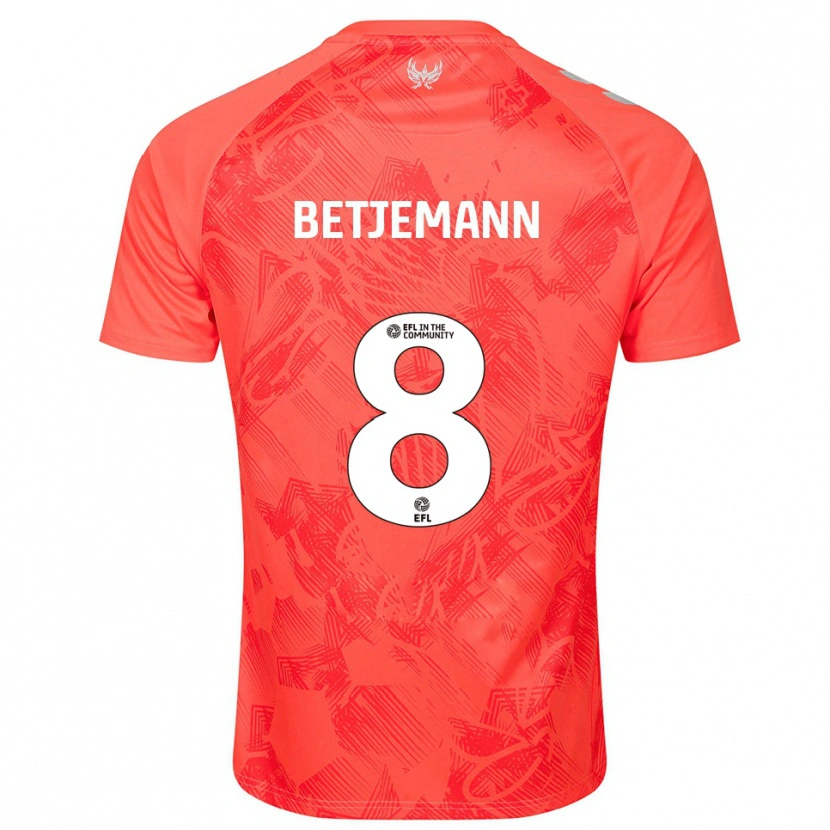 Danxen Damen Elliot Betjemann #8 Orange Weiß Auswärtstrikot Trikot 2025/26 T-Shirt Schweiz