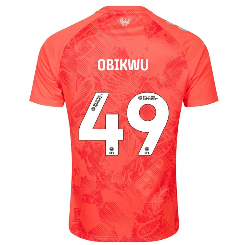 Danxen Damen Justin Obikwu #49 Orange Weiß Auswärtstrikot Trikot 2025/26 T-Shirt Schweiz