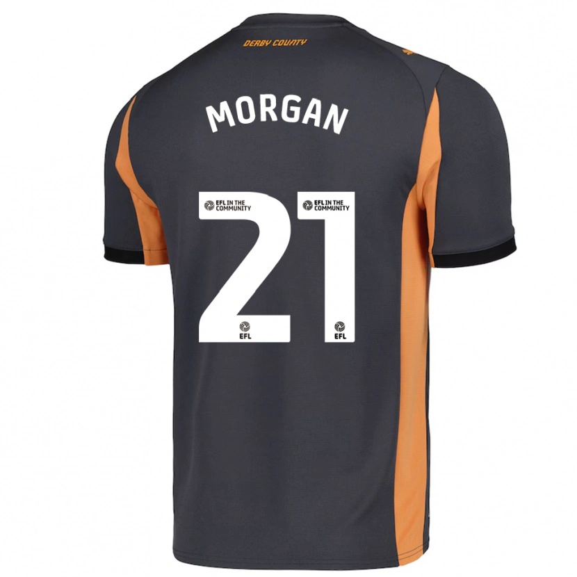 Danxen Damen Sarah Morgan #21 Grau Orange Schwarz Auswärtstrikot Trikot 2025/26 T-Shirt Schweiz