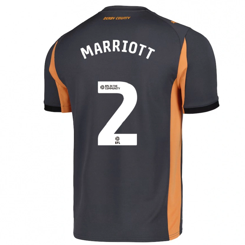 Danxen Damen Tom Marriott #2 Grau Orange Schwarz Auswärtstrikot Trikot 2025/26 T-Shirt Schweiz