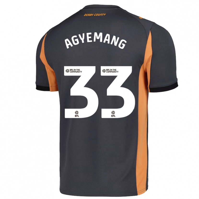 Danxen Damen Patrick Agyemang #33 Grau Orange Schwarz Auswärtstrikot Trikot 2025/26 T-Shirt Schweiz