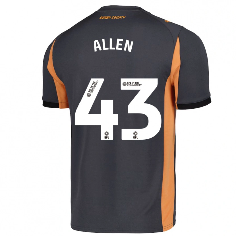Danxen Damen Cruz Allen #43 Grau Orange Schwarz Auswärtstrikot Trikot 2025/26 T-Shirt Schweiz