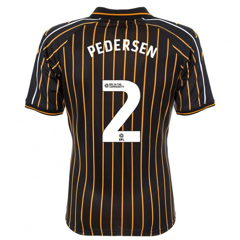 Danxen Damen Eden Pedersen #2 Weiß Schwarz Auswärtstrikot Trikot 2025/26 T-Shirt Schweiz