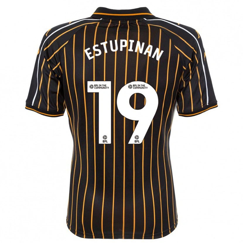 Danxen Damen Óscar Estupiñán #19 Weiß Schwarz Auswärtstrikot Trikot 2025/26 T-Shirt Schweiz