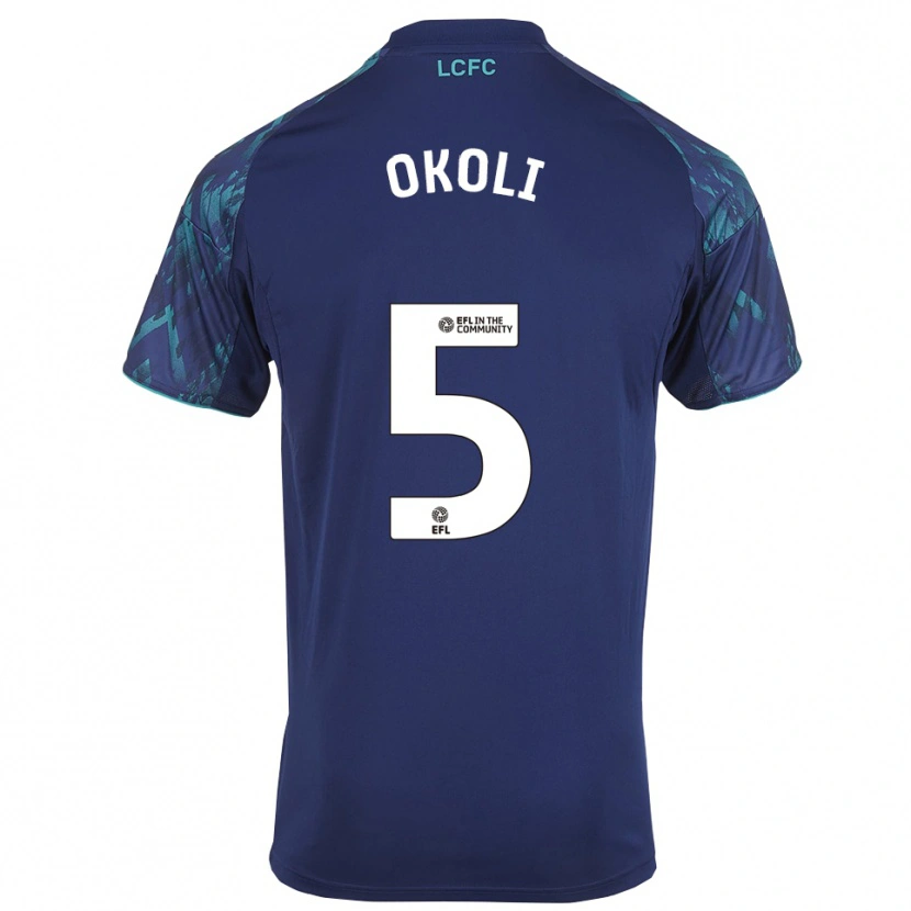 Danxen Damen Caleb Okoli #5 Marinegrün Weiß Auswärtstrikot Trikot 2025/26 T-Shirt Schweiz