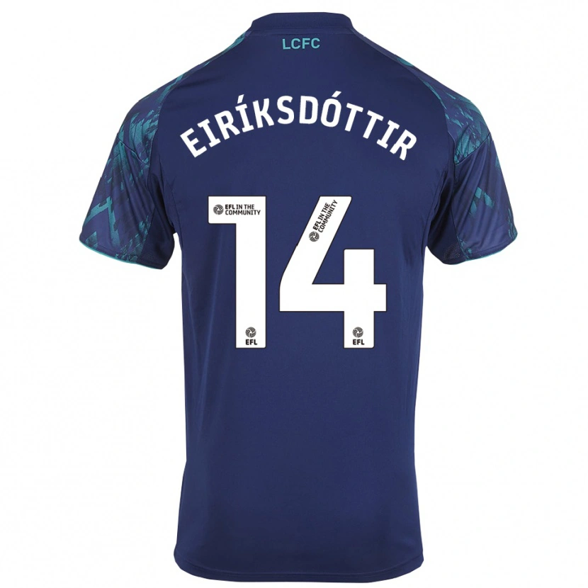 Danxen Damen Hlín Eiríksdóttir #14 Marinegrün Weiß Auswärtstrikot Trikot 2025/26 T-Shirt Schweiz