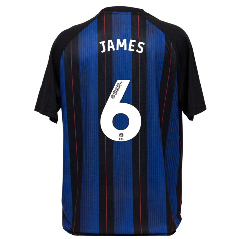 Danxen Damen Daniel James #6 Blau Schwarz Auswärtstrikot Trikot 2025/26 T-Shirt Schweiz