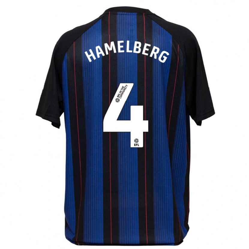 Danxen Damen Eric Hamelberg #4 Blau Schwarz Auswärtstrikot Trikot 2025/26 T-Shirt Schweiz