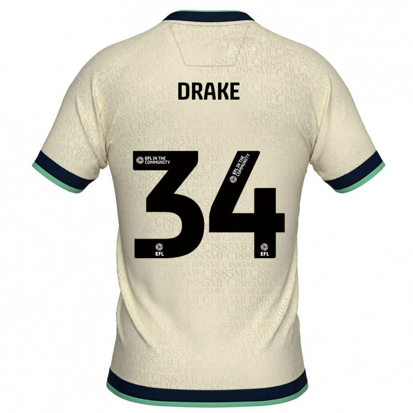 Danxen Damen Ben Drake #34 Champagner Marine Auswärtstrikot Trikot 2025/26 T-Shirt Schweiz