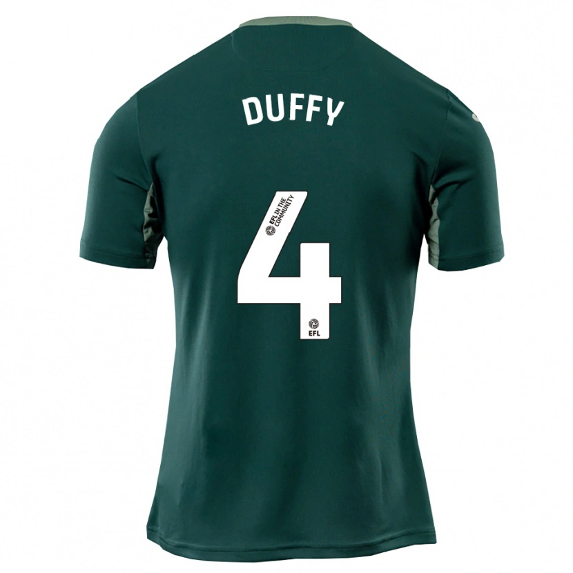 Danxen Damen Shane Duffy #4 Grün Weiß Lila Auswärtstrikot Trikot 2025/26 T-Shirt Schweiz