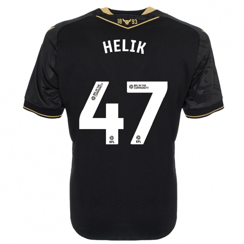 Danxen Damen Michal Helik #47 Schwarz Gold Auswärtstrikot Trikot 2025/26 T-Shirt Schweiz