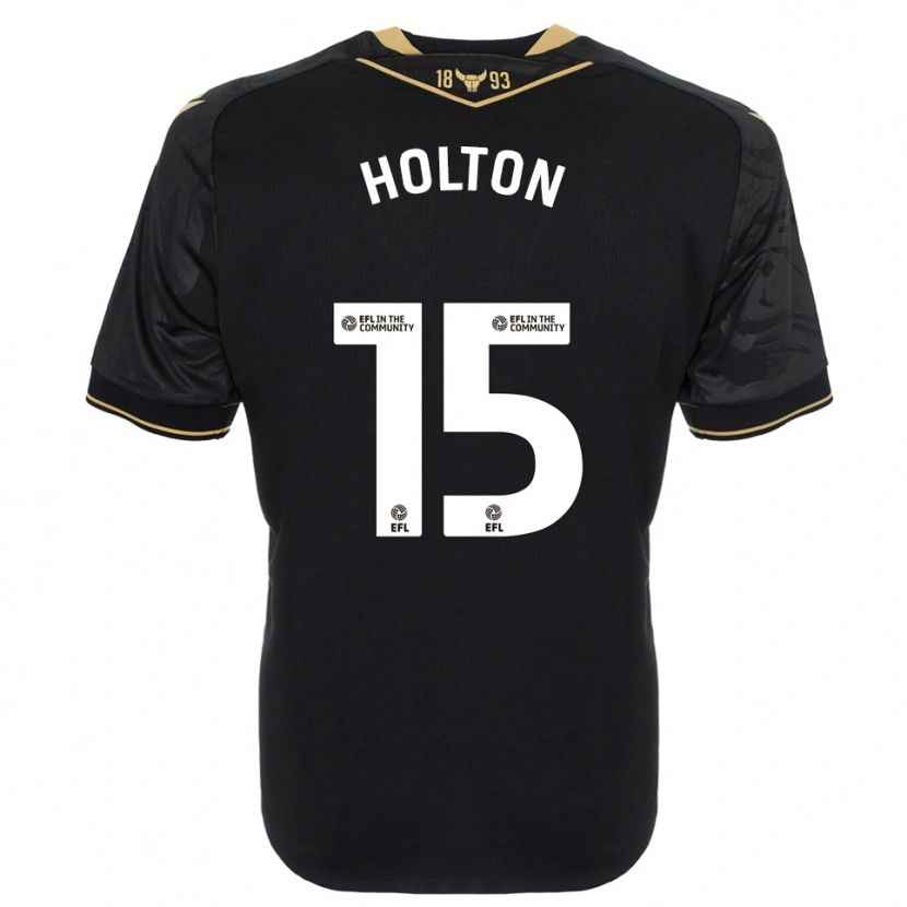 Danxen Damen Josh Holton #15 Schwarz Gold Auswärtstrikot Trikot 2025/26 T-Shirt Schweiz