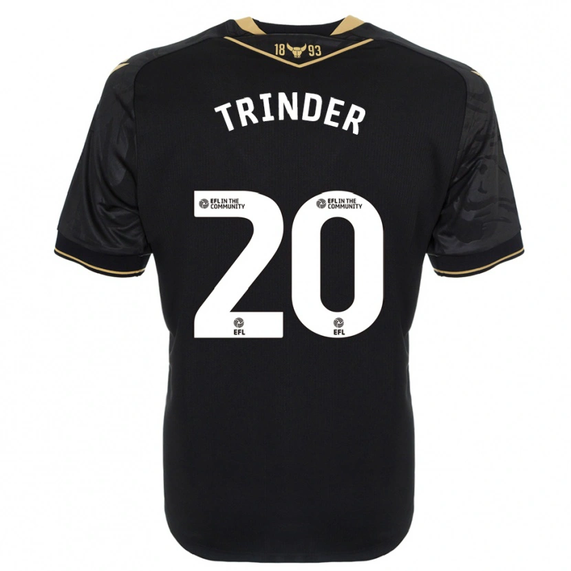 Danxen Damen Lucy Trinder #20 Schwarz Gold Auswärtstrikot Trikot 2025/26 T-Shirt Schweiz