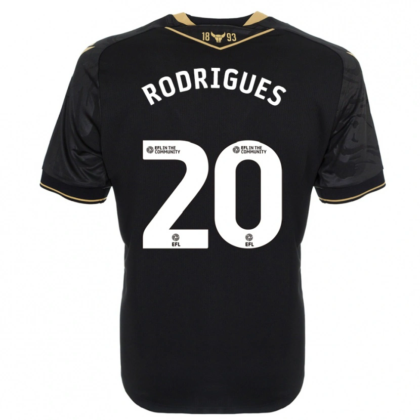 Danxen Damen Rúben Rodrigues #20 Schwarz Gold Auswärtstrikot Trikot 2025/26 T-Shirt Schweiz